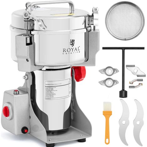 Molinillo eléctrico profesional para especias, hierbas, café y frutos secos. Capacidad: 1000 g. Potencia: 3000 W. (1/5)