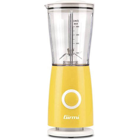Girmi FR03 Frullatore Elettrico, 170W, 4 Lame in Acciaio INOX, 400 ml, Bicchiere graduato, Giallo (1/4)