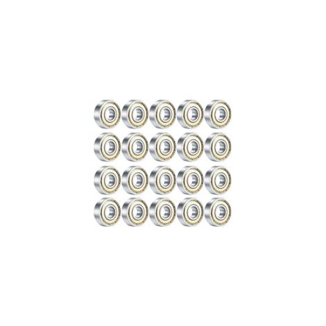 Lot de 20 roulements à billes 608Z en acier – Pour skateboard et roller (1/5)