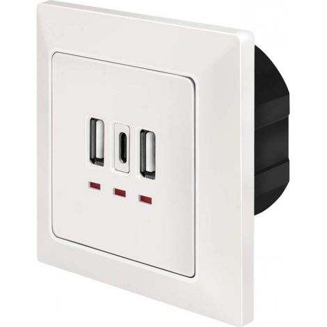 Prise encastrable LogiLink PA0254 3 ports USB 3 A