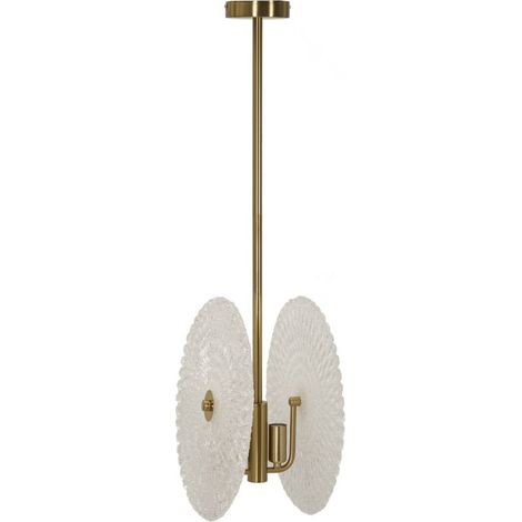 Lampadario Glass in vetro e ottone CM 35x18x80