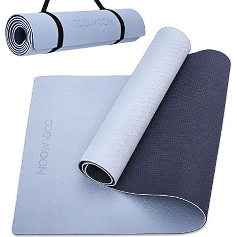 Tapis De Yoga - 183 x 61 cm - Épaisseur 6 mm - Matériau TPE Sans Odeur - Antidérapant Des Deux Côtés - Avec Sangle De Transport - 1 Pièce (1/3)