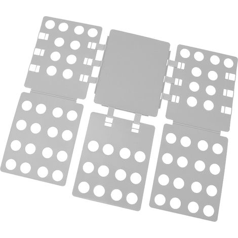 Planche de pliage vêtements - 1 unité - Plastique gris mat - Organisation rapide linge - Adultes et enfants - Format standard (1/5)