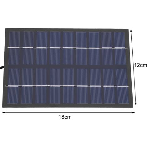 18V 1,8W Solar-Wasserpumpe – Pumpen für Gartenteiche, Springbrunnen und Aquarien – Schwarze PET-Solarpumpe, 165 l/h, max. 60 cm Förderhöhe (1/5)