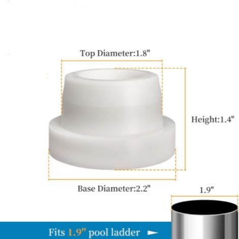 Bouchon en Caoutchouc pour Échelle de Piscine 1.9 Pouce – pour Piscine Enterrée – Protection de Liner (1/4)