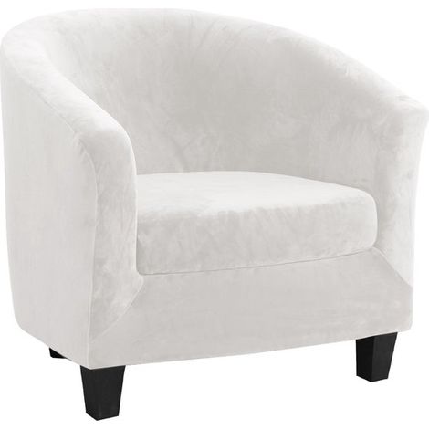 Housse de canapé souple avec accoudoirs, housse pour canapé une place, haute élasticité, texture agréable, ensemble deux pièces (housse de canapé + housse de coussin d'assise), coloris (1/5)