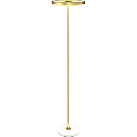 HOMCOM Lampada a Piantana Dimmerabile Interruttore e Pedale e 3 Luminosità Oro