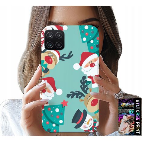 Custodia per Samsung A12 / M12 - Babbo Natale, renne, pupazzo di neve, motivi natalizi (1/5)