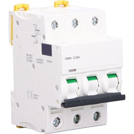 IC65NC20A 3P 400V Disjoncteur Miniature Rail DIN 20A Protection Surcharge Basse Tension (1/5)