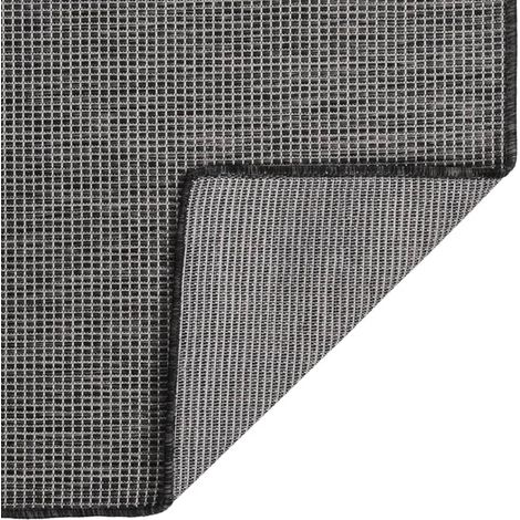 Tapis à tissage plat d'extérieur 160x230 cm Gris CFW49877 (1/5)
