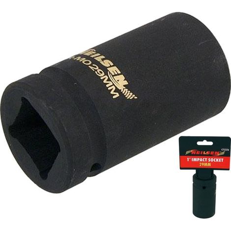 Neilsen 1" Drive Standard Deep Square Metric Single Impact Socket 29mm (1/2)