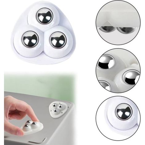 4er-Pack selbstklebende Tischrollen - Möbelrollen und Geräterollen, geeignet für Küchen, Kaffeemaschinen, Mixer, Backöfen, weiß.