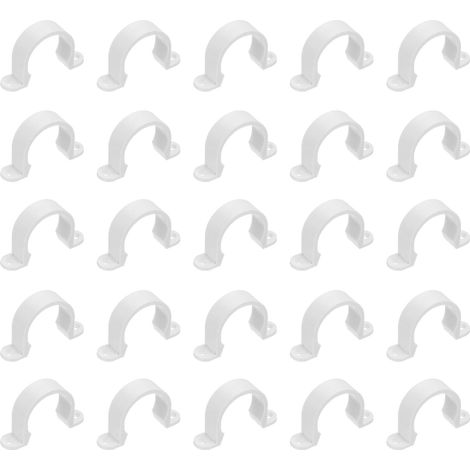30Pcs Sangles de Tuyau en Pvc 40mm (1-4/7") Blanc (1/5)