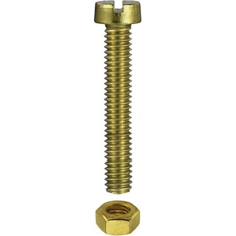 MASIDEF-CONNEX-VITE OTTONE TESTA CILINDRICA CON DADO 4X10 MM PZ.14