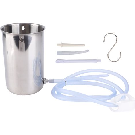 Kit de lavement 1L en acier inoxydable pour le nettoyage corporel et la préparation à l'accouchement à domicile