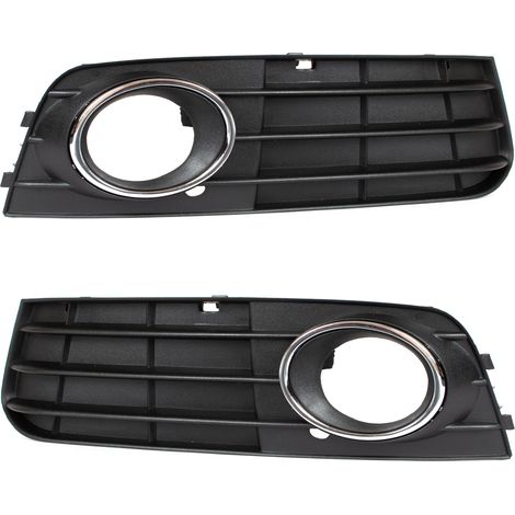 Griglia anteriore Audi A4 B8 07-11 con fari alogeni, paraurti a 3 fasci, cornice cromata, set sinistro + destro (1/2)