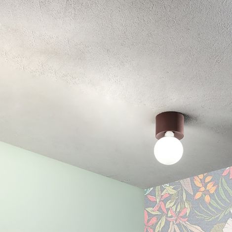 Plafoniera moderna alluminio Corten - BOW E27 lampadina a vista 12x9 cm (1/3)