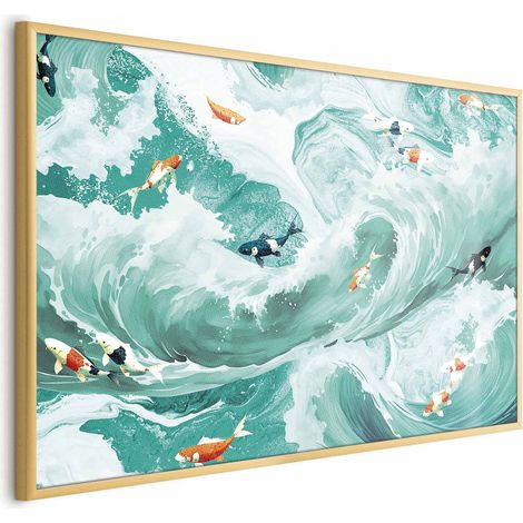Poster – Fische und Wellen (1/4)