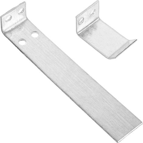 2 plaques de limitation pour porte roulante, métal argenté (1/5)