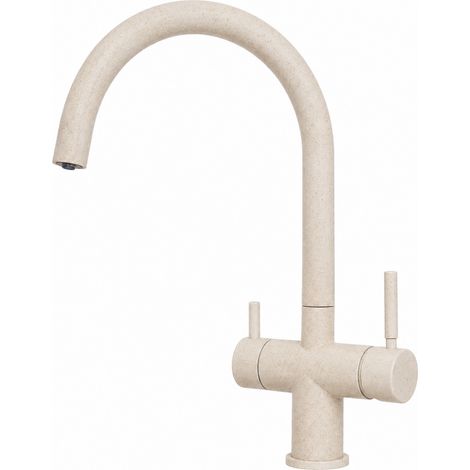Shurity 412 Rubinetto da Cucina 4 Vie in Acciaio inox Granito Avena (1/2)