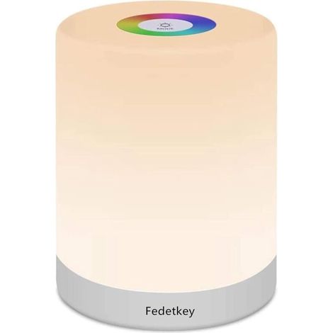 Lampe de chevet LED rechargeable RGB tactile, multi-modes, pour chambre d'enfant et camping, marque ACKERMAN (1/5)