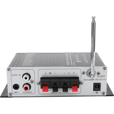 Lecteur numérique USB, FM, amplificateur audio stéréo 3 en 1 et Bluetooth 4.2