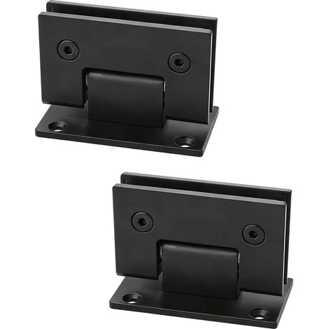 Lot de 2 charnières de porte de douche en verre avec joints résistants pour armoire en verre (1/4)