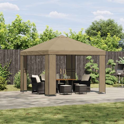 Teenpull – Pavillon 3 x 3 m Beige Polyester und Stahl 190 gsm (1/5)