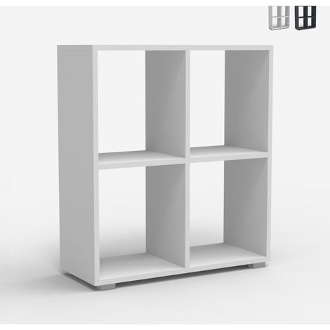 Bibliothèque basse blanche et grise bureau chambre d'enfants Arkus - Blanc