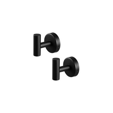 Stück schwarze Kleiderhaken, Wandhaken, Kleiderhaken, Wandhaken, Edelstahl, Kleiderhaken für moderne Handtuchhaken, Robenhaken für Badezimmer (schwarz)
