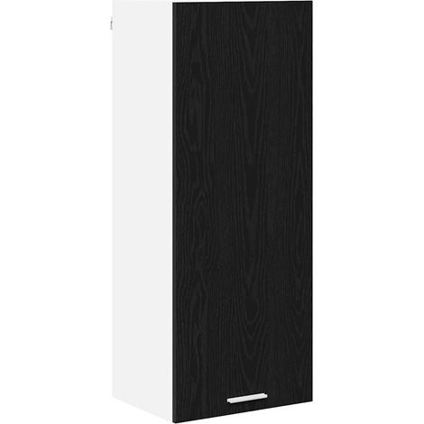 Armario colgante moderno gran espacio de almacenamiento 40 x 31 x 100 cm de madera contrachapada roble negro 020053378 (1/5)