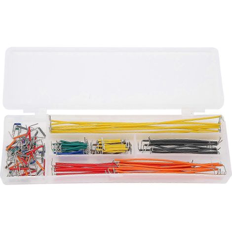 140-teiliges Steckbrett-Verbindungskabel, 14 verschiedene Längen, sortiertes Elektrokabel mit Kunststoff-Aufbewahrungsbox (1/5)