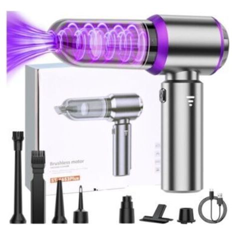 BUNTHAUS Aspirateur Voiture, 26000PA Aspirateur à Main Puissant sans Fil Portable, Mini Aspirateur de Voiture à 3 Niveaux Réglables avec 4 HEPA Filtre pour Voiture, Cuisine, Maison et Poils d'animaux (1/5)