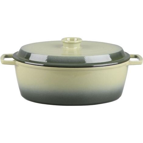 LAGUIOLE CUISSON - Cocotte en fonte ovale 33cm - "Masseiron Olivine" (1/5)