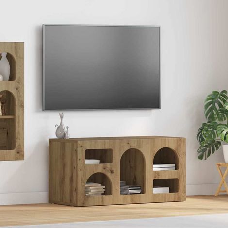 vidaXL Mobile TV Rovere artigianale 80 x 35 x 40 cm Legno