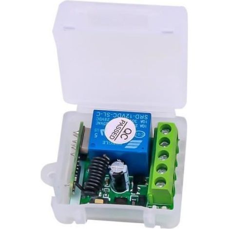 Couleur Noir ON OFF Version interrupteur de télécommande sans fil 433 Mhz 220V 10a, Module émetteur-récepteur relais 12V 1ch, télé (1/4)