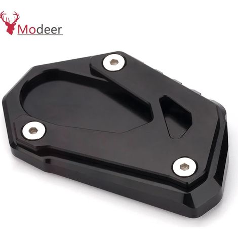 (NOIR SANS LOGO) Compatible avec Suzuki V-Strom 1050 et V-Strom 1050XT : extension de béquille latérale antidérapante MaxPower. (1/4)