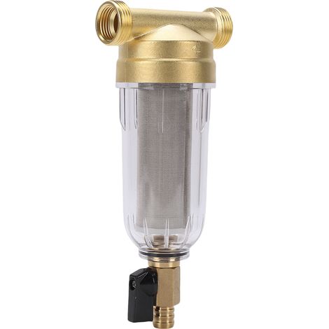 Filtre à eau anti-sédiment lavable avec rétrolavage pour machine à laver, filetage mâle G3/4 et femelle G1/2 (1/5)