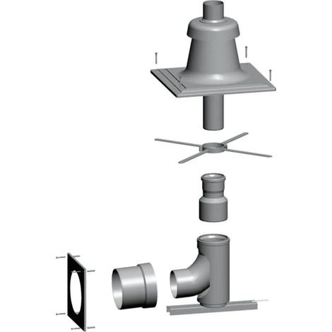 Wolf Kit de gaine DN80 - Cascade DN80 dans la gaine, couvercle PP, 2651828