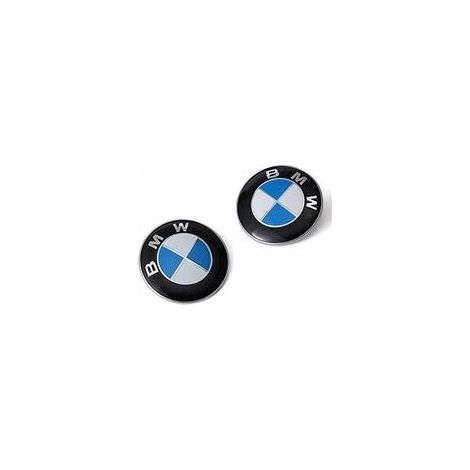 Kaelt - Lot de 2 pour capot et coffre avec logo BMW, remplacement du logo BMW 82 mm + 74 mm, convient à tous les modèles BMW E30 E36 E46 E34 E39 E60 E65 E38 X3 X5 X6 3 4 5 6 7 8 (82 mm + 74 mm). (1/5)