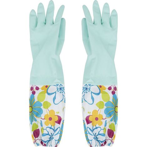 1 paire de gants de vaisselle, en latex naturel, antidérapants, résistants à l'eau et aux taches, pour cuisine, ménage, hôtels, hôpitaux (1/5)