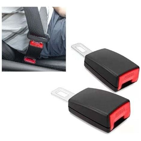 2 pièces boucle de ceinture de sécurité rallonge de ceinture de sécurité sangles de fixation universelles rallonge de ceinture de sécurité pince de siège de voiture ceinture de sécurité de voit,TRIMEC (1/5)