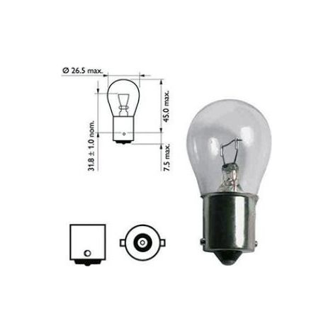 Ampoule 21W 24V pour remorque – Éclairage puissant et fiable – Résistante aux vibrations – Pour feux arrière et de signalisation