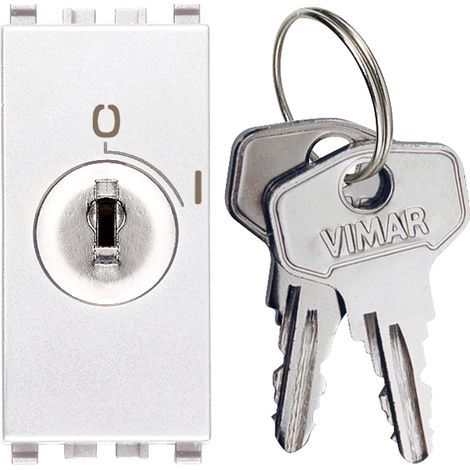 VIMAR - 20086.CU.B Pulsante 2P NO 16A + chiave unif. bianco