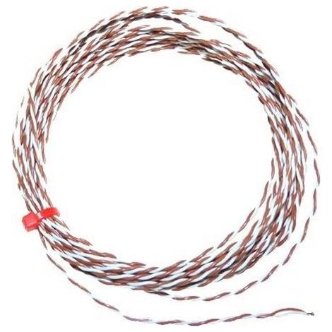 Thermocouple à jonction exposée RS PRO type T Ø 1/0.2mm, L 2m, +250°C max à Raccord dénudé ( Prix pour 1 )