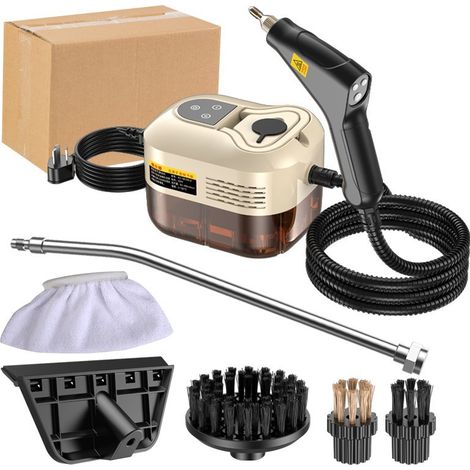 Nettoyeur vapeur portable 4,5 bars, avec 6 réglages de pression, temps de chauffe de 15 secondes, réservoir d'eau de 1,2 litre. Idéal pour la voiture, le carrelage, la maison, la cuisine et les fenêtr (1/5)