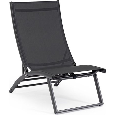Poltrona Lounge reclinabile Taylor struttura in alluminio, da 53 x 166.5 x 90 cm -Grigio Scuro/Antracite (1/5)