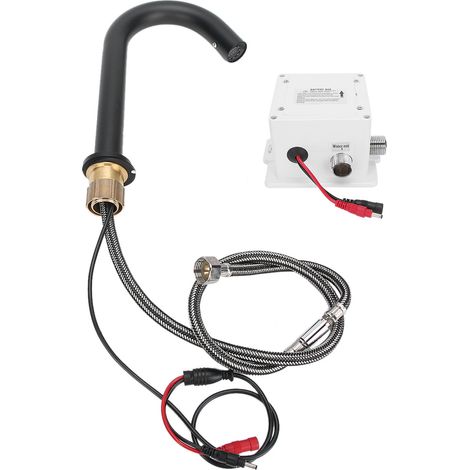 G1/2 Schwarze Sensorarmatur Kupfer Vertikal Intelligente Automatische Waschbeckenarmatur Küchenspüle Armatur (1/5)