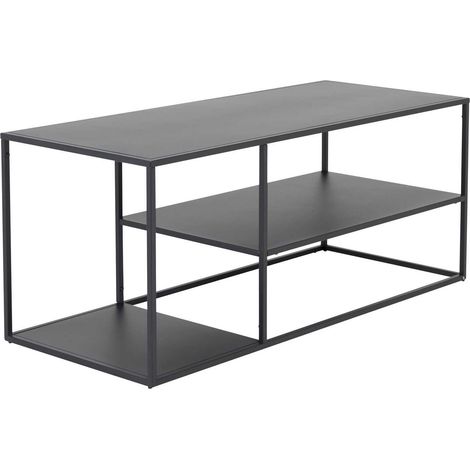 Staal table basse 1 étagère noir. (1/4)