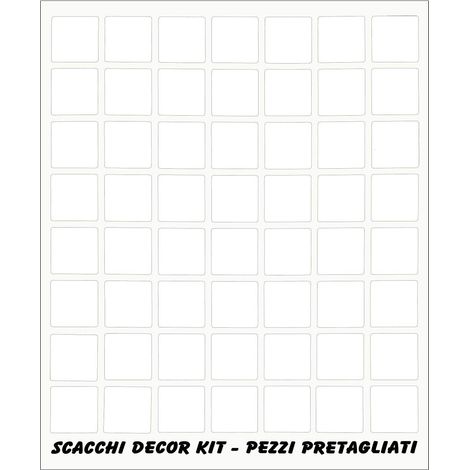 Adesivi Sticker Scacchi Bianchi, 20 x 24 cm (1/2)